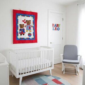 Handmade Teddy Bear Nursery Wall Quilt